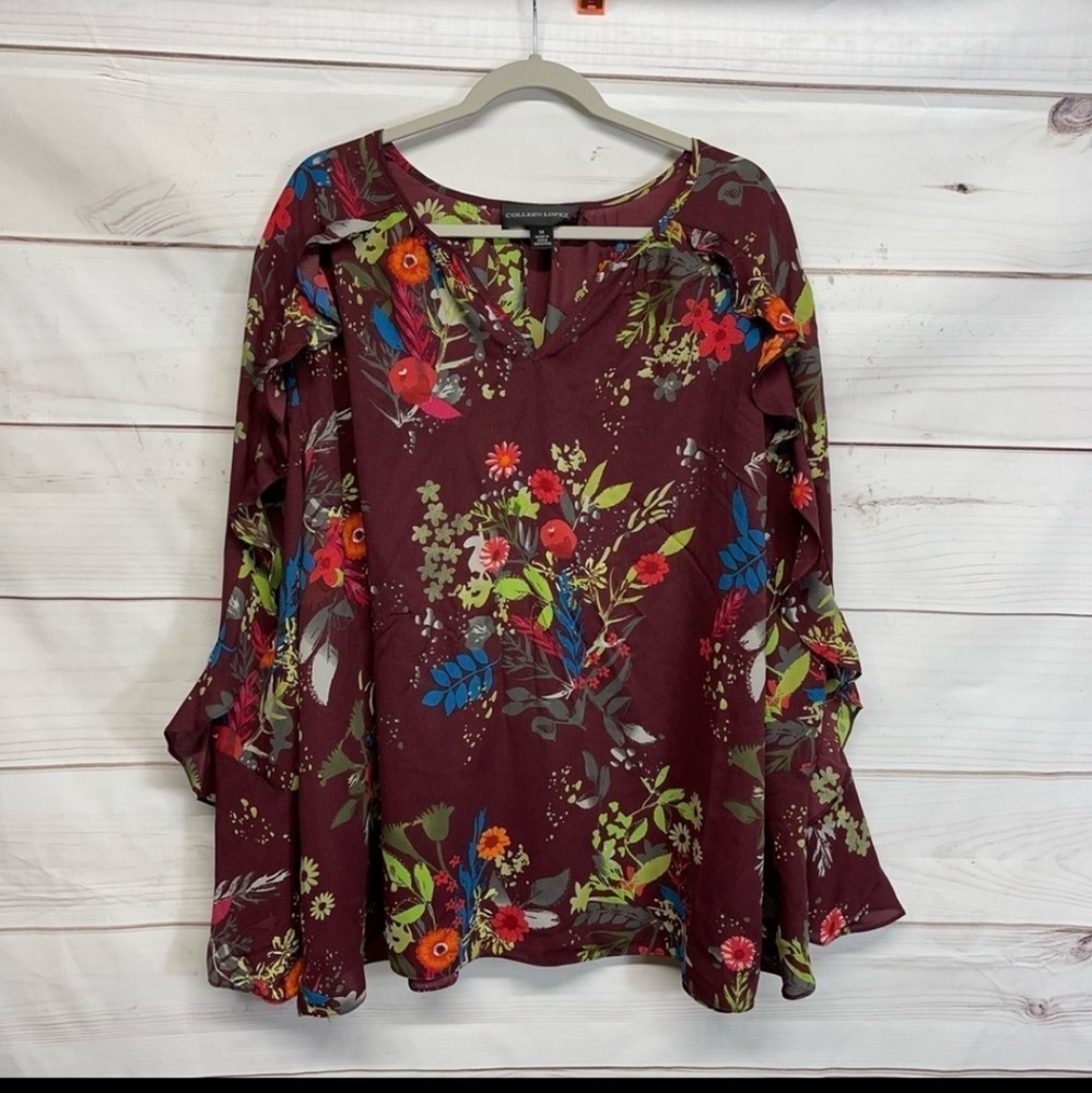Colleen Lopez plus size ruffle blouse 3x